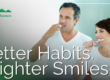 Man and woman brushing their teeth